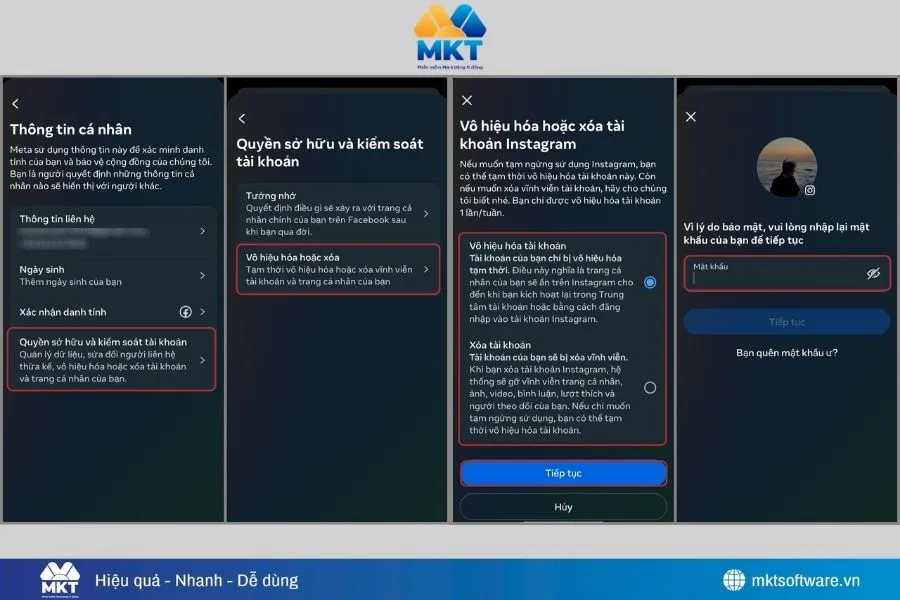 Cách khóa Instagram tạm thời bằng điện thoại iPhone