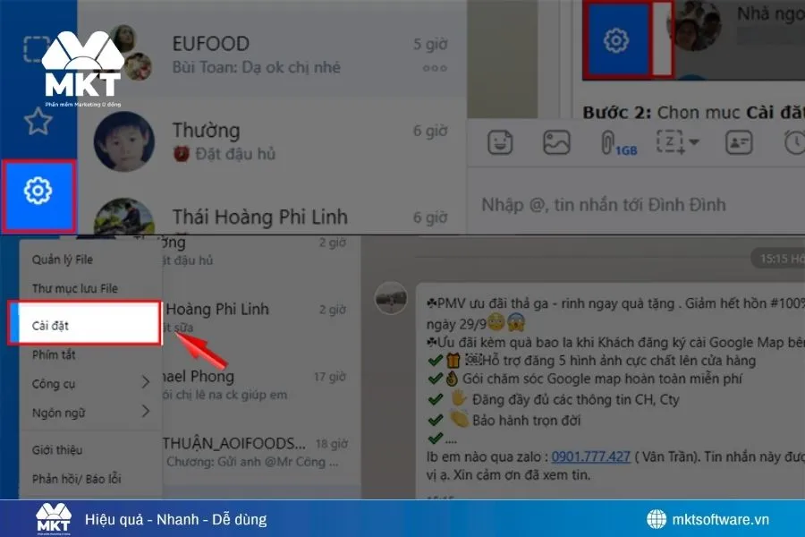 Cách tắt thông báo Zalo từ tất cả bạn bè, nhóm trên máy tính