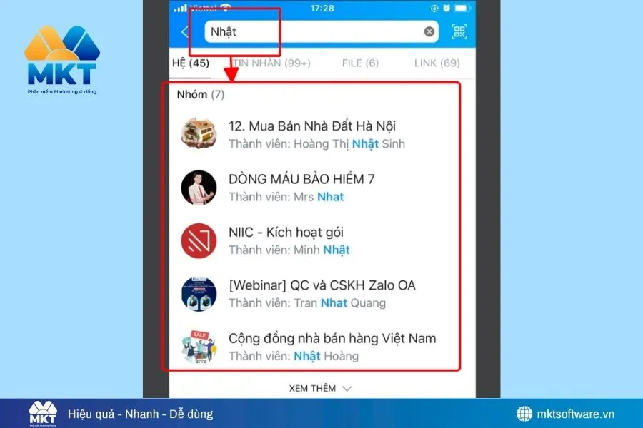Tìm nhóm bằng tên một thành viên trong nhóm
