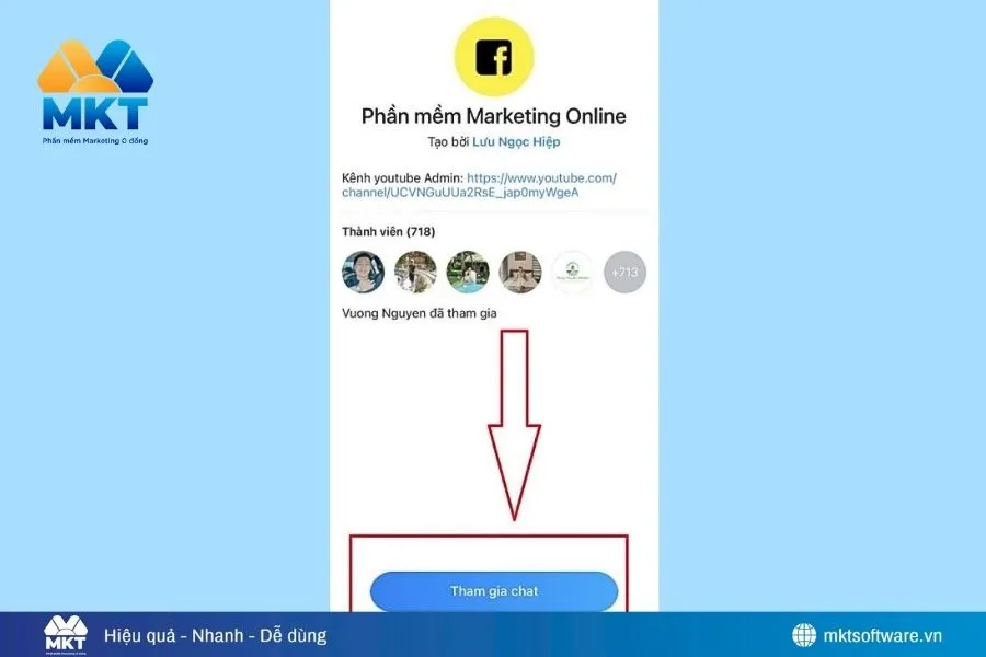 Vào lại nhóm Zalo bằng link mời 