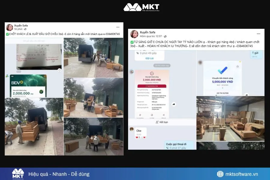 Chị Xuyến chi sẻ về thành quả đạt nhiều đơn mỗi ngày khi áp dụng MKT Care