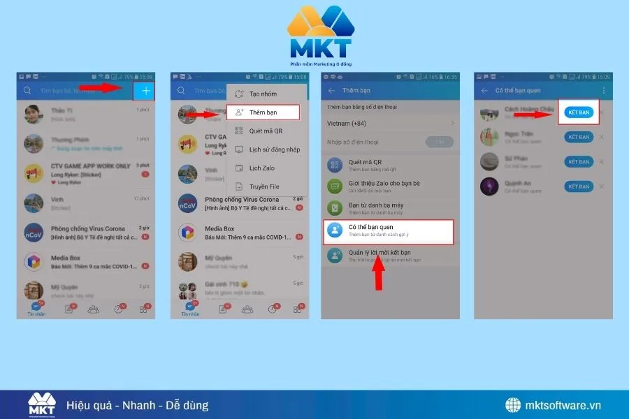 Gửi yêu cầu kết bạn thông qua gợi ý “Có thể bạn quen”