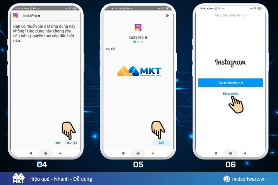 Minh họa bước 4, 5, 6