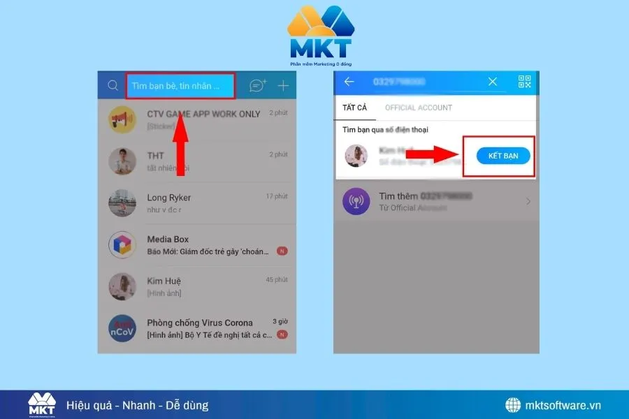 Kết bạn Zalo với số điện thoại nước ngoài