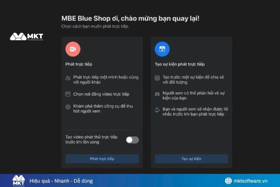 Dùng tính năng đăng chéo (Cross Live) trực tiếp trên Facebook