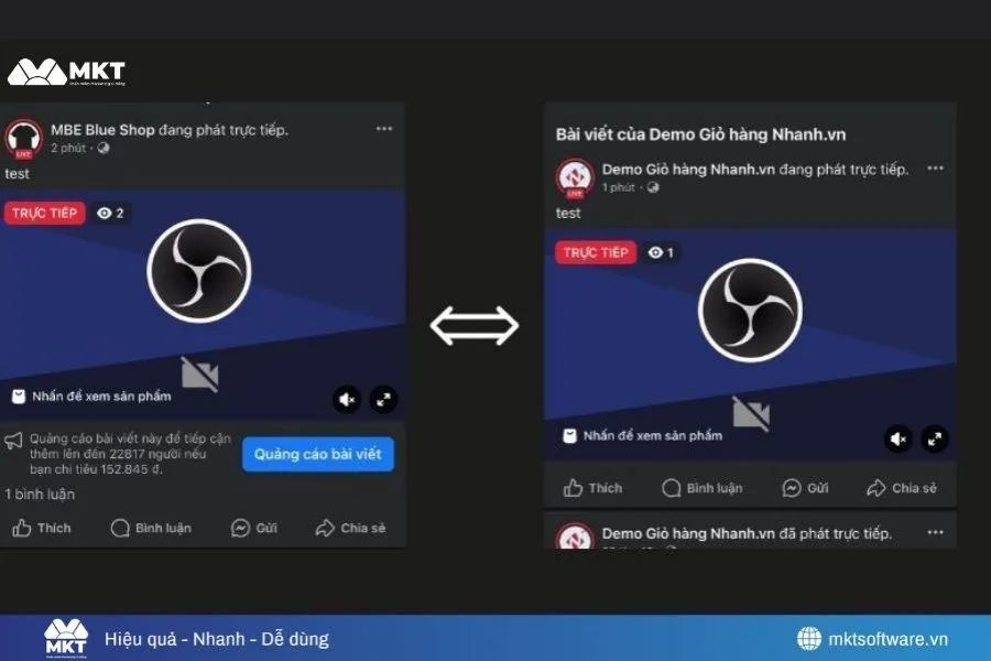 Dùng tính năng đăng chéo (Cross Live) trực tiếp trên Facebook