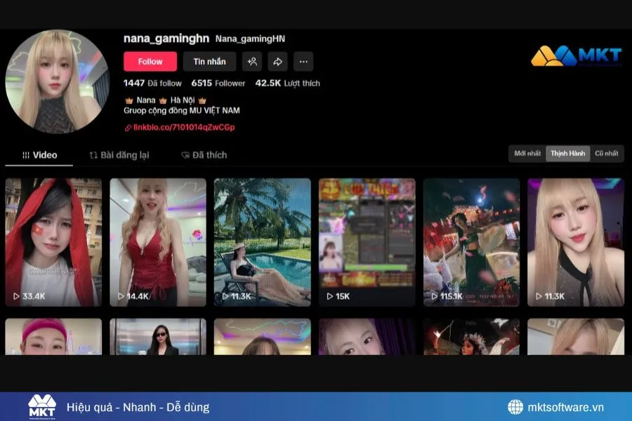 Kênh Nana Gaming tăng X10 mắt xem trong mỗi buổi livestream