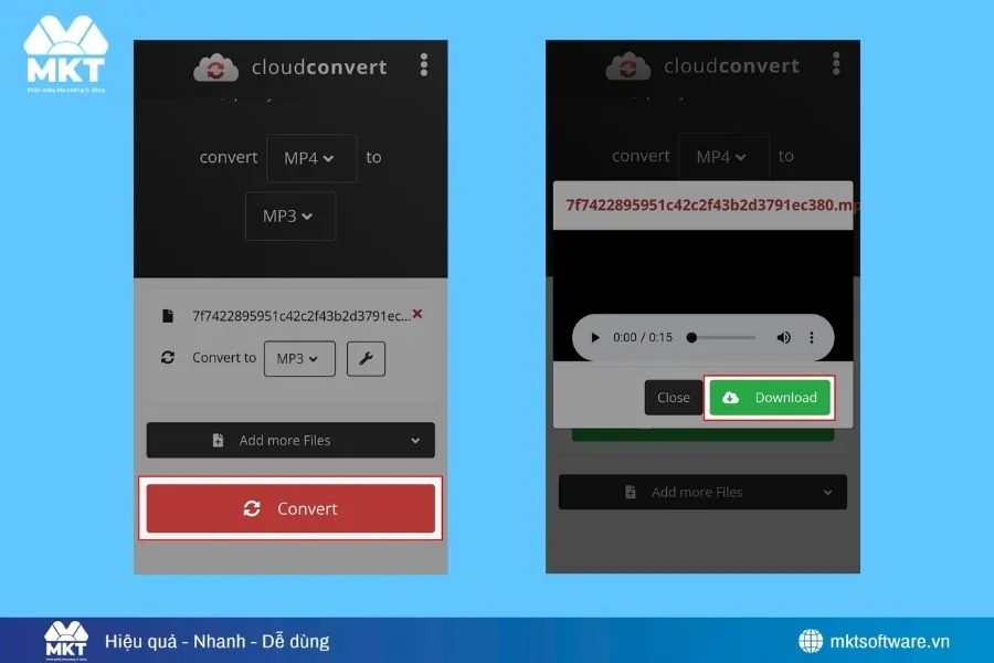Tải âm thanh từ Tiktok bằng website CloudConvert