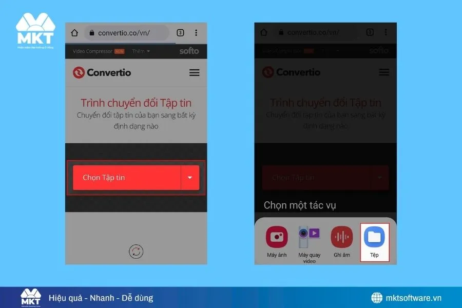 Tải nhạc TikTok MP3 bằng website Convertio