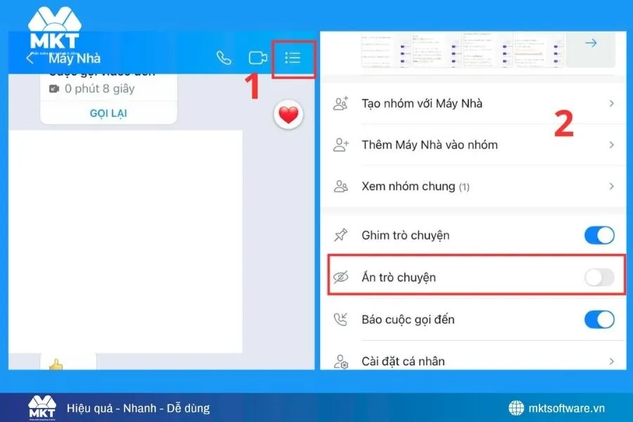 Đặt mật khẩu riêng cho cuộc trò chuyện quan trọng