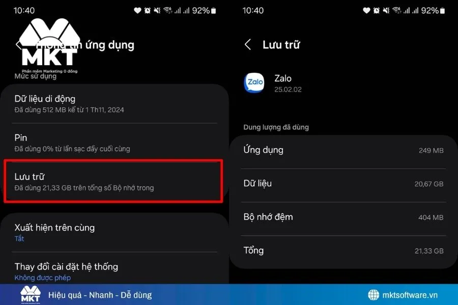 Xóa bộ nhớ đệm (cache) của Zalo 