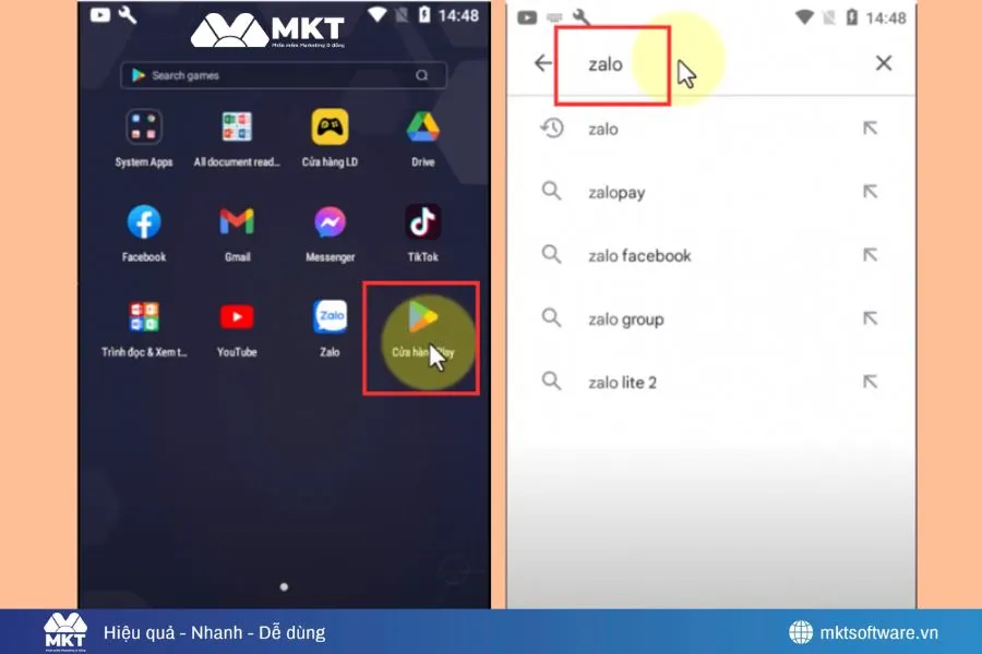 Minh họa về bước 1 & 2