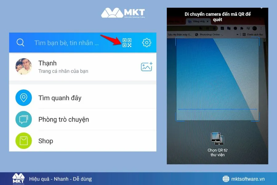 Minh họa về bước 2, 3, 4