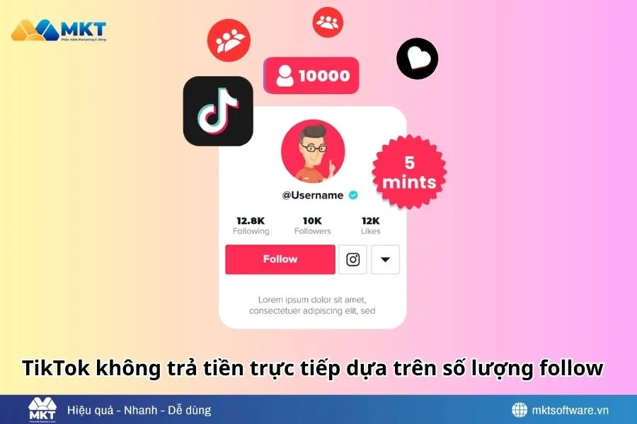 10 nghìn follow TikTok có kiếm tiền được không? TikTok không trả tiền theo số lượng follow