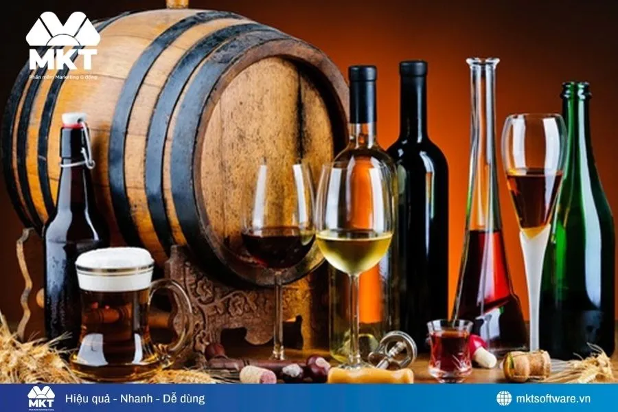 Đồ uống phục vụ tiệc Tết.