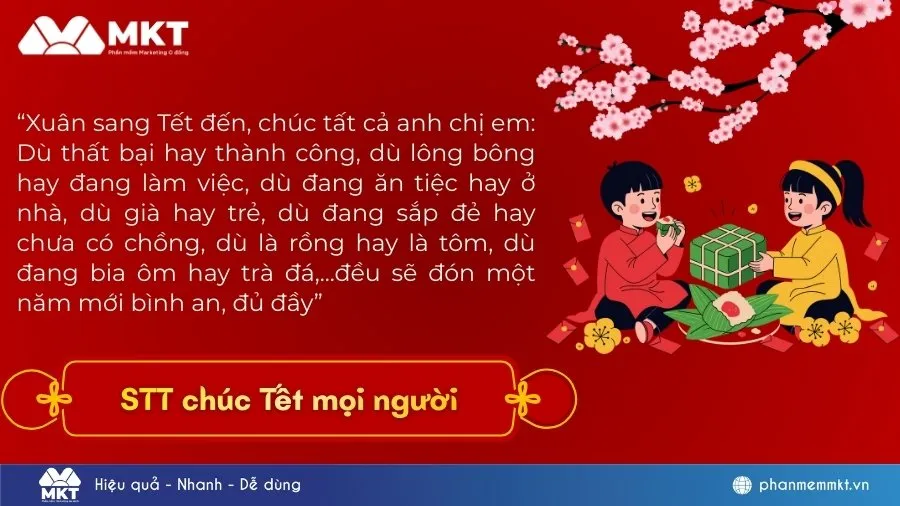 STT chúc Tết, chúc mừng năm mới mọi người hay, ý nghĩa nhất