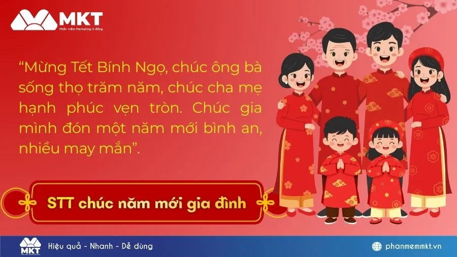STT chúc năm mới gia đình, chúc Tết ông bà, cha mẹ