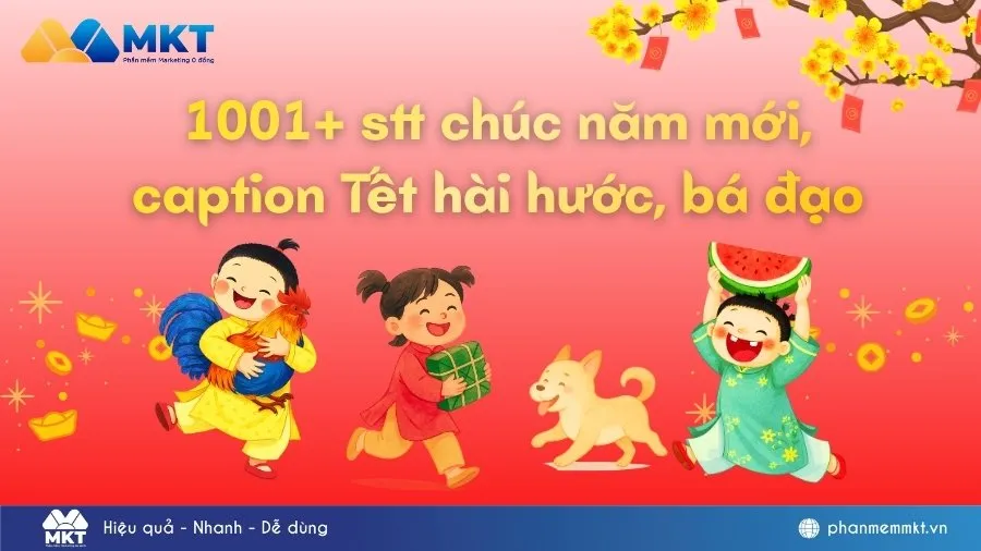 1001+ STT chúc năm mới, caption Tết hài hước, hay và bá đạo nhất 2026